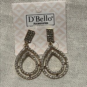 Gold and Silver Teardrop Earrings